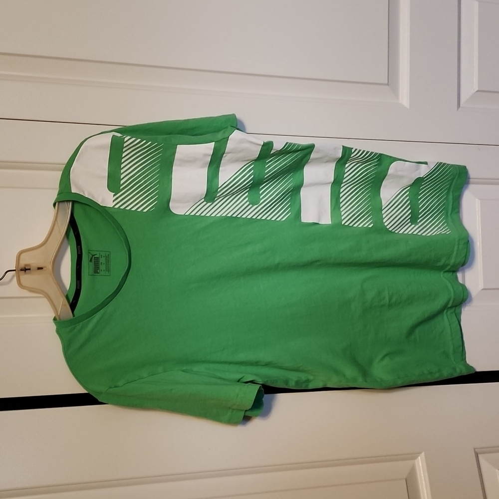 Mens Light Green Puma Tshirt Size Medium